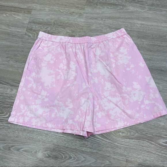 Bp Lightweight Cotton Short Pink tie dye summer shorts - Picture 2 of 7